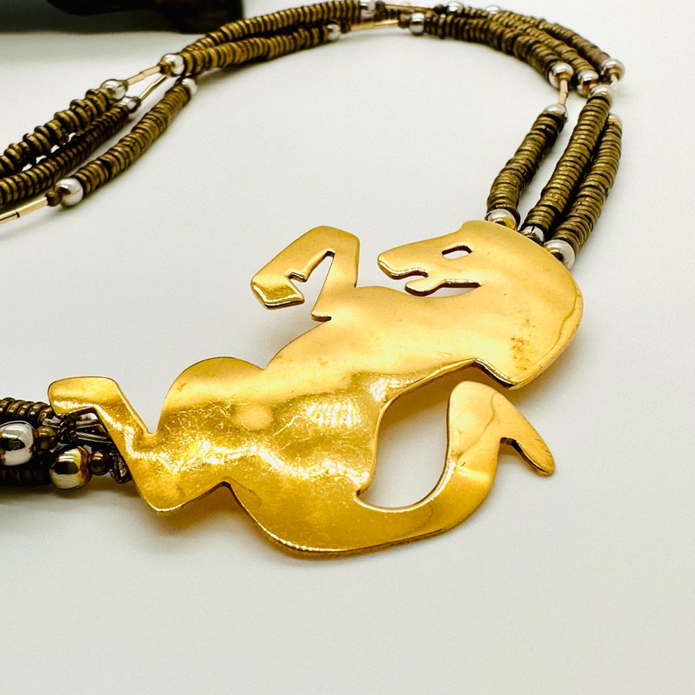 🔥RARE Vintage Horse Necklace Sutton Hoo - Picture 7 of 17